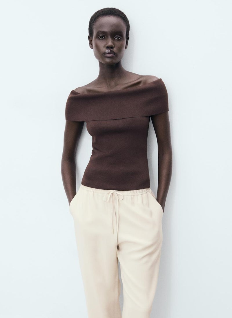 MANGO High Waist Wide Leg Trousers  - Image 3