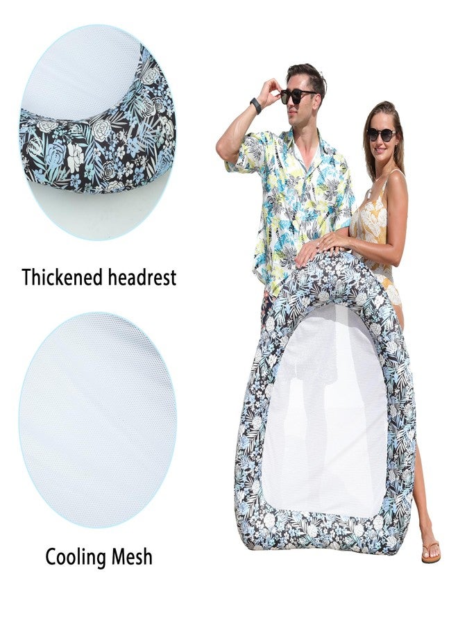 FindUWill Inflatable Pool Floats Adults, Large Fabric-Covered Pool Lounger Chair Raft with Mesh Center, Multi Purpose Pool Floaties Water Hammock Lounge, Ultra-Comfort Water Lake River Floating Raft - Image 4