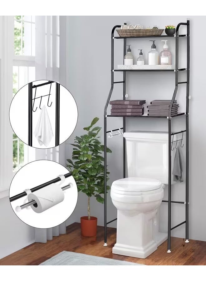 بلومنغ تايم الحمام المرحاض 3-طبقة الرف ، لكمة خالية الغسيل و بالوعة تخزين الرف مع قسم التخزين - Image 2