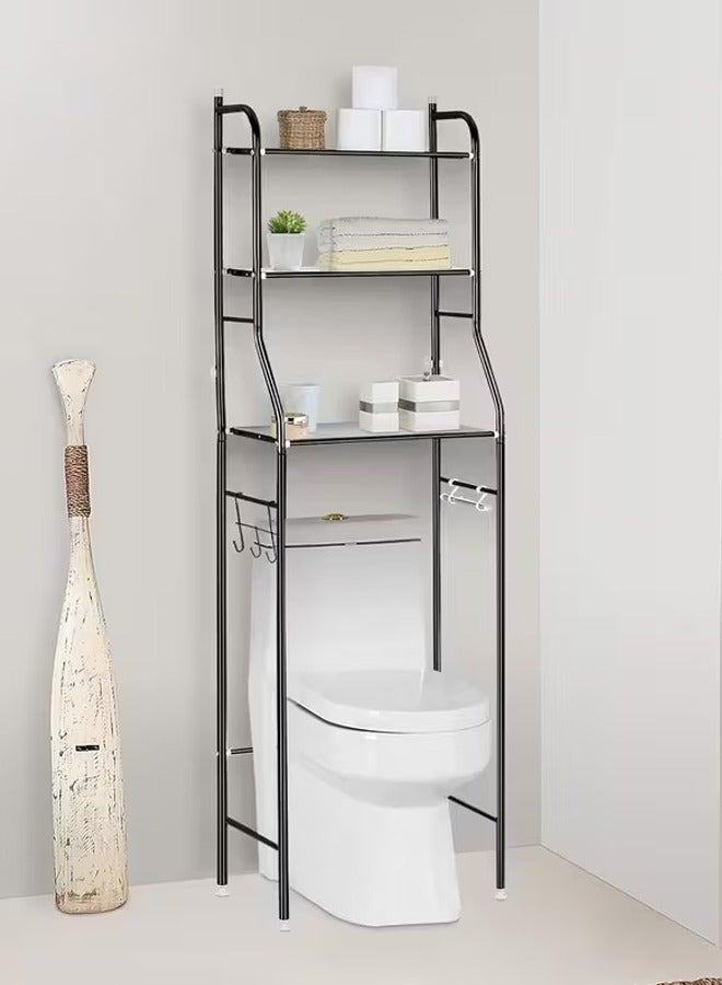بلومنغ تايم الحمام المرحاض 3-طبقة الرف ، لكمة خالية الغسيل و بالوعة تخزين الرف مع قسم التخزين - Image 1
