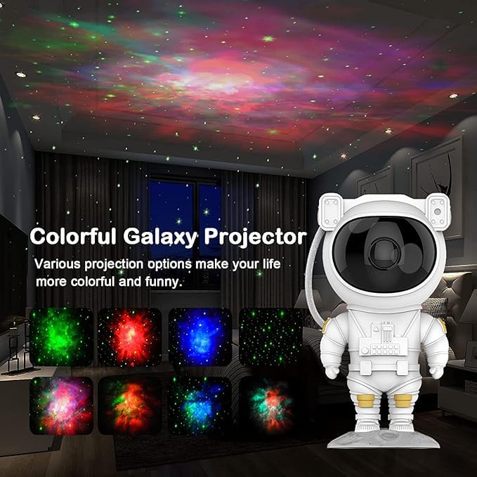XERGY Plastic Astronaut Starry Projector 360° Galaxy Space Light with Remote Control Spaceman Robot Night Lamp for Gaming Room, Home Theater, Kids Bedroom, Birthday Diwali Gift, LED, Multicolor - Image 3