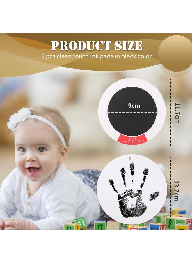 Inkless Hand and Footprint Kit - Ink Pad for Baby Hand and Footprints - 2Pcs Clean Touch Ink Pads with 6 Imprint Cards, Doesn’t Touch Skin, Inkless Print Kit Safe Non-Toxic for Newborn Baby, Family - Image 5