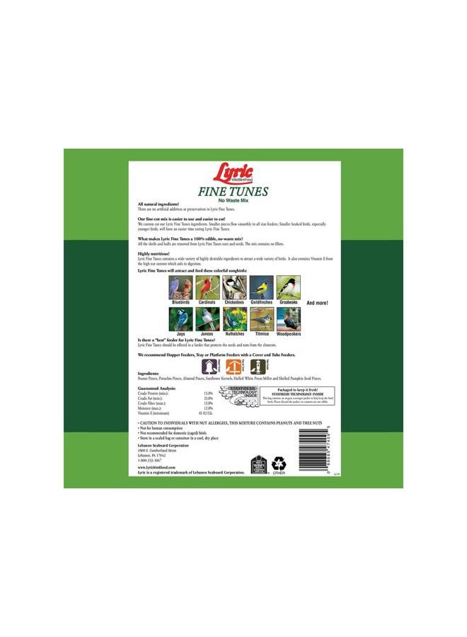 Lyric Bird Seed Fine Tunes No Waste Mix - 5 lb. bag - Image 4