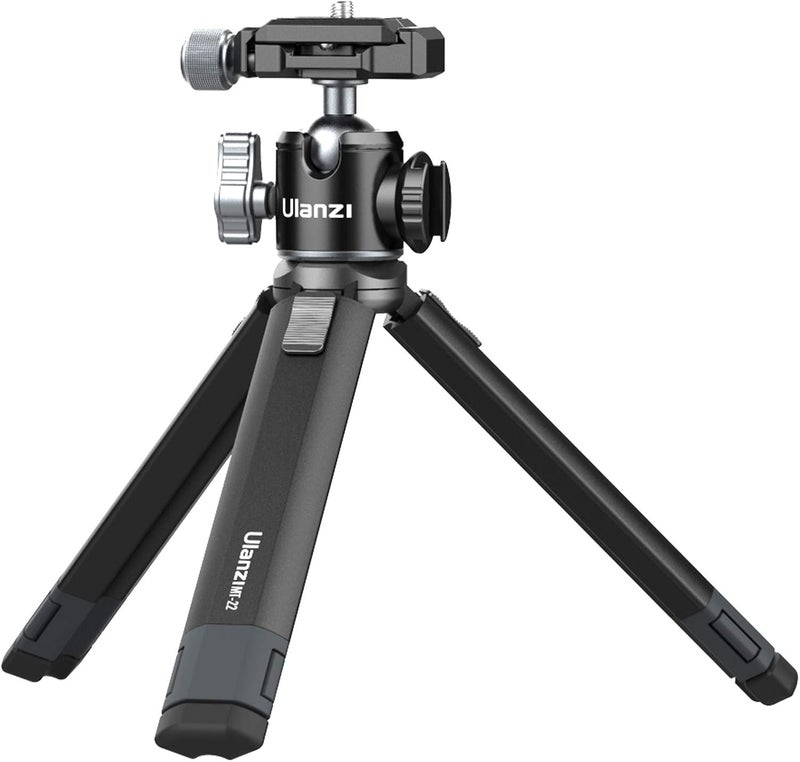 PICTRON Portable Desktop Mini Tripod MT-24 Compact Camera Tripod Aluminum Alloy with 360° Ball Head,1/4 inches Quick Release Plate for DSLR Camera Video Camcorder, Load up to 11lbs/5kg - Image 1