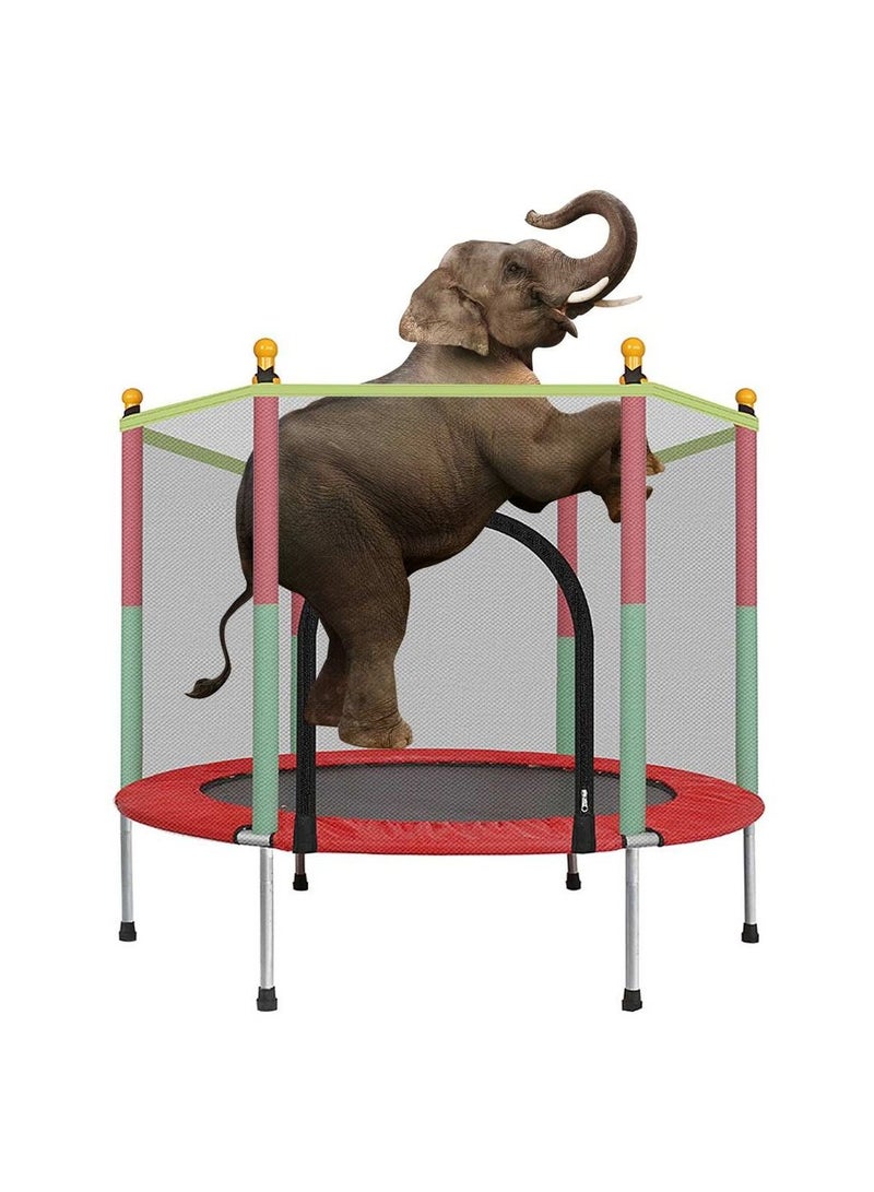 Children's Round Trampoline Family Game Small Bouncing Bed Household Jumping Protective Wire Mesh - Image 3