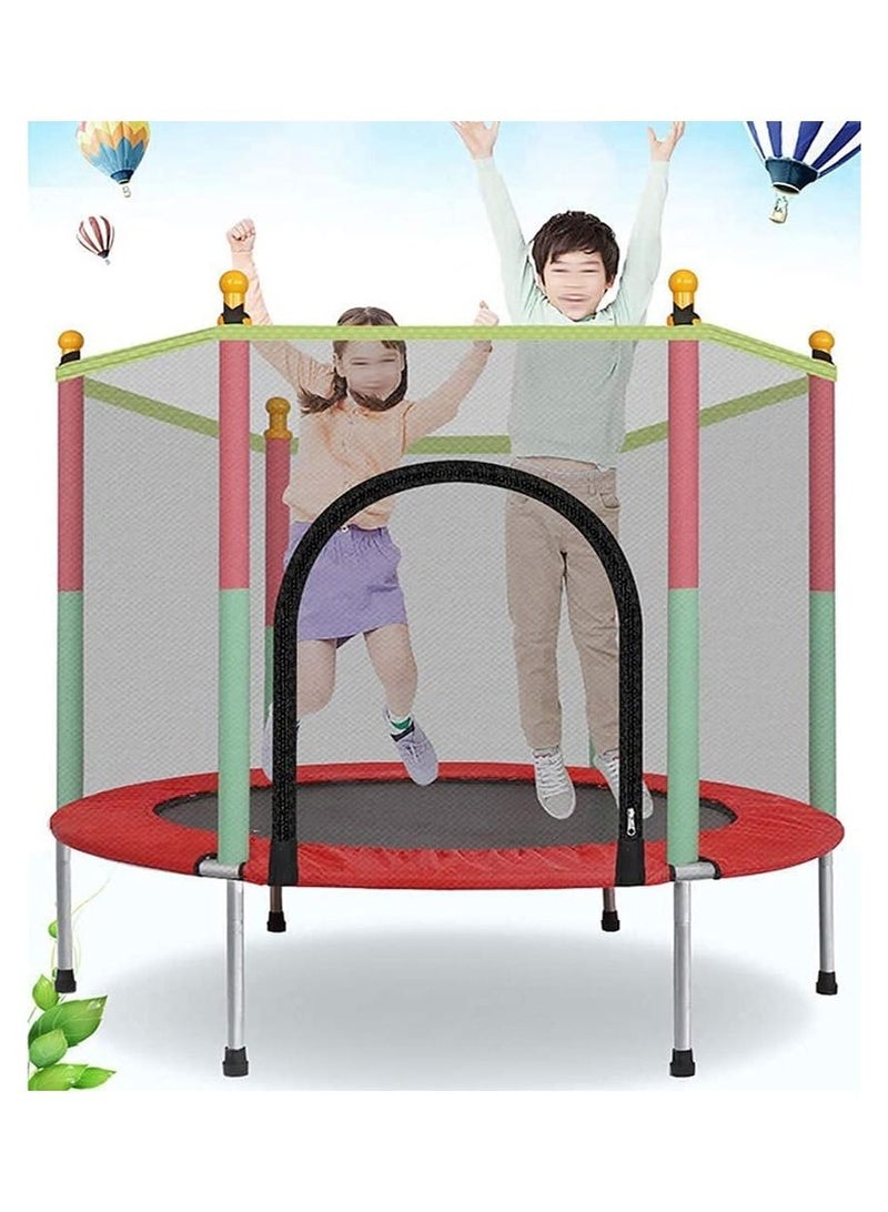Children's Round Trampoline Family Game Small Bouncing Bed Household Jumping Protective Wire Mesh - Image 2
