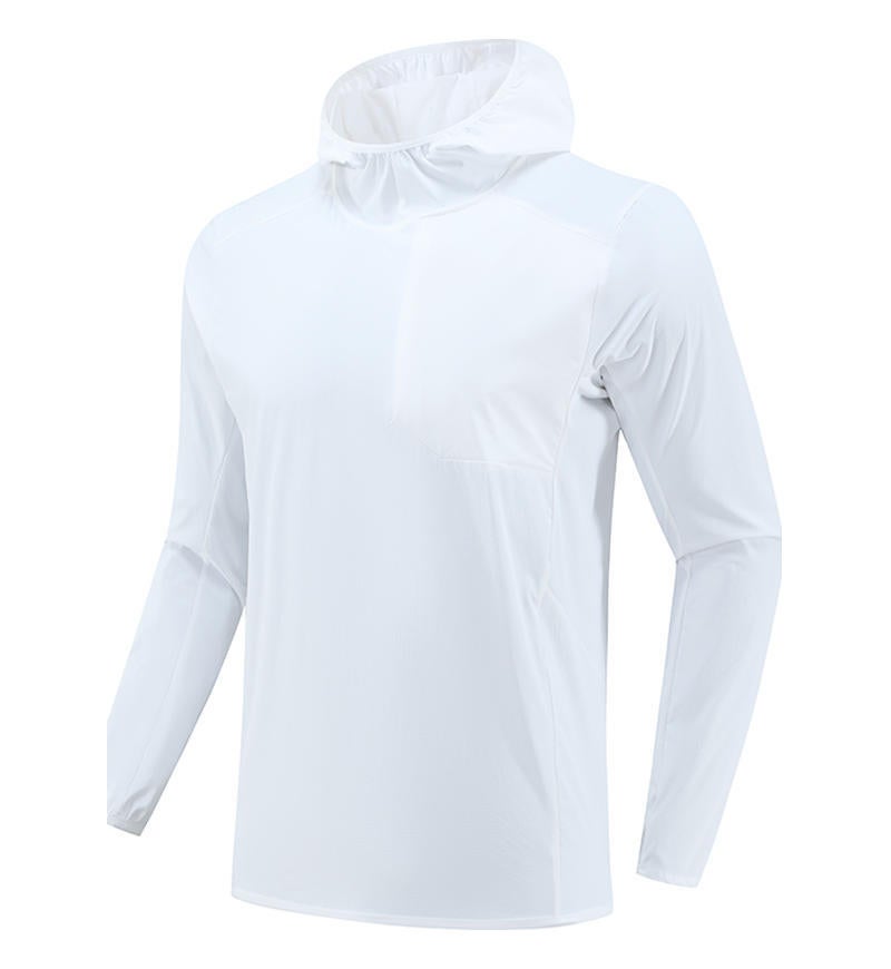 Generic Autumn Birds Sport Quick-Dry Hooded Windbreaker T-Shirt White 