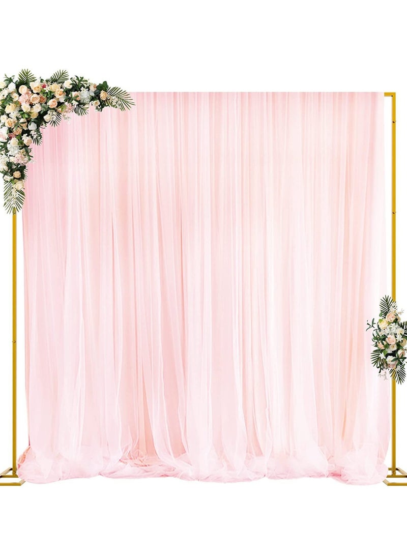VUCATIN 6.5x6.5FT Backdrop Stand Heavy Duty with Base Portable Square Arch Frame Metal Backdrop Stand Kit for Wedding Birthday Parties Banquet Decorations - Image 1