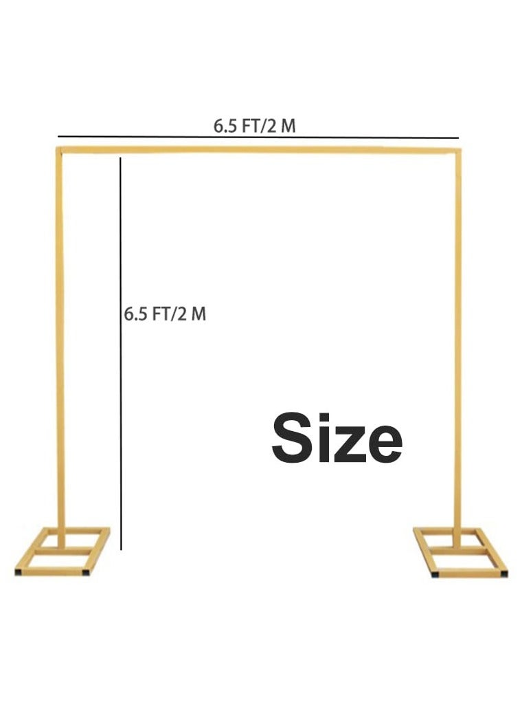 VUCATIN 6.5x6.5FT Backdrop Stand Heavy Duty with Base Portable Square Arch Frame Metal Backdrop Stand Kit for Wedding Birthday Parties Banquet Decorations - Image 2