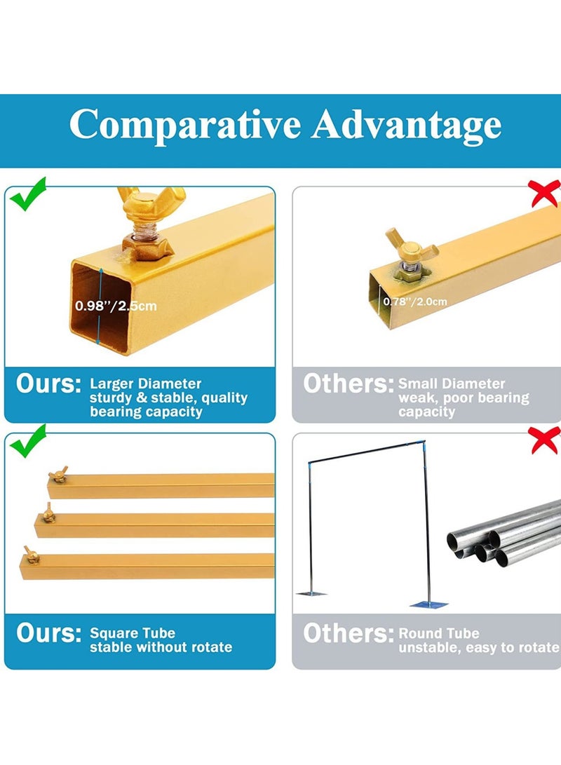 VUCATIN 6.5x6.5FT Backdrop Stand Heavy Duty with Base Portable Square Arch Frame Metal Backdrop Stand Kit for Wedding Birthday Parties Banquet Decorations - Image 3