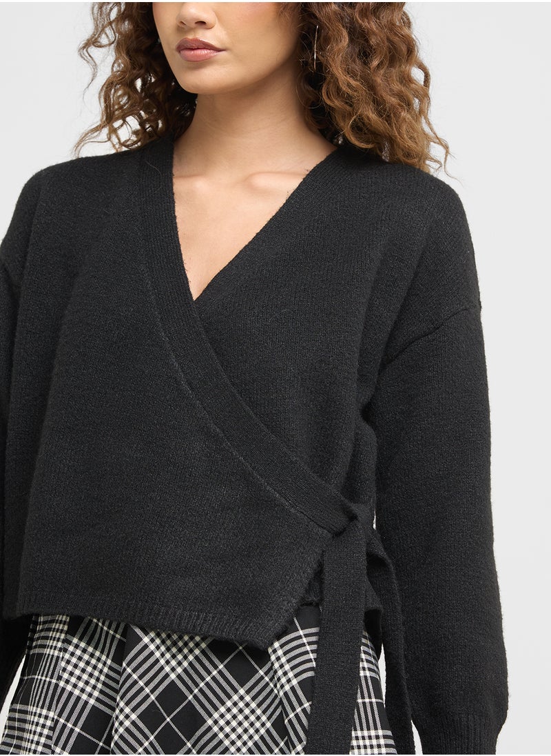 ONLY Bow Detailed Wrap Cardigan  - Image 3