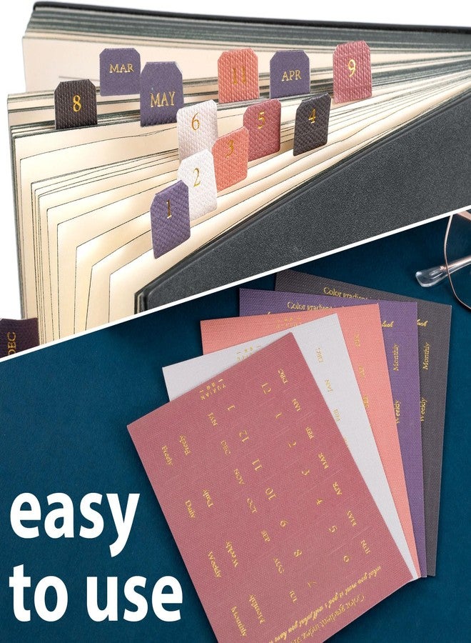 OIIKI 180pcs Planner Monthly Tabs, Self-Adhesive Index Tabs Stickers, Sticky Page Markers Labels for Document Books Notebooks Project Binders Office- 5 Colors - Image 3