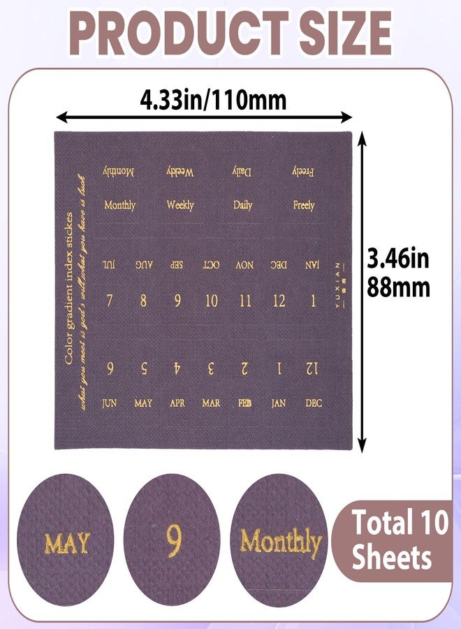 OIIKI 180pcs Planner Monthly Tabs, Self-Adhesive Index Tabs Stickers, Sticky Page Markers Labels for Document Books Notebooks Project Binders Office- 5 Colors - Image 2