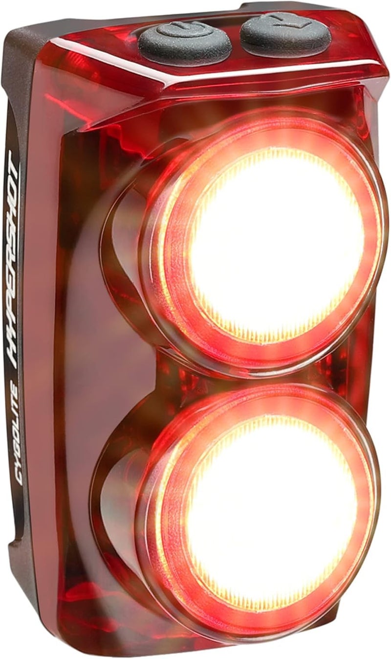 Cygolite Hypershot – 250 Lumen Bike Tail Light– 7 Night & Daytime Modes–User Adjustable Flash Speeds- Compact & Durable–IP64 Water Resistant–Secured Hard Mount–USB Rechargeable–Great for Busy Streets - Image 1