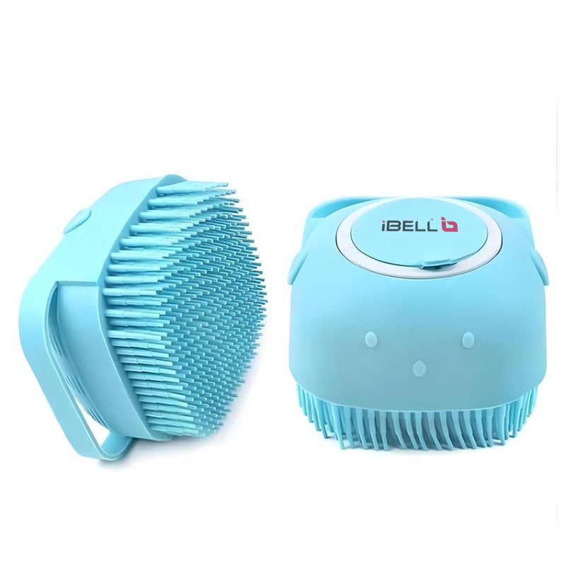 IBELL Dog & Cat Bath Brush | Dog & Cat Shampoo Brush | Dog & Cat Scrubber for Bath | Dog Bath Brush Scrubber | Dog Shower/Washing Brush with Adjustable Ring Handle for Short & Long Hair (Color may Vary) - Image 1