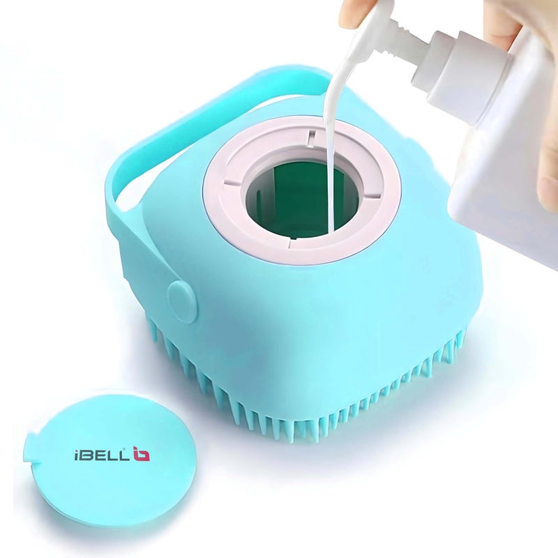 IBELL Dog & Cat Bath Brush | Dog & Cat Shampoo Brush | Dog & Cat Scrubber for Bath | Dog Bath Brush Scrubber | Dog Shower/Washing Brush with Adjustable Ring Handle for Short & Long Hair (Color may Vary) - Image 2
