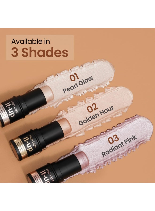 Swiss Beauty High Light It-Up Highlighter | With Vitamin E & Jojoba Complex | Instant Radiant Glow | Long-Lasting | Creamy & Blendable | Twist-Up Format | Shade- Golden Hour, 8g - Image 5