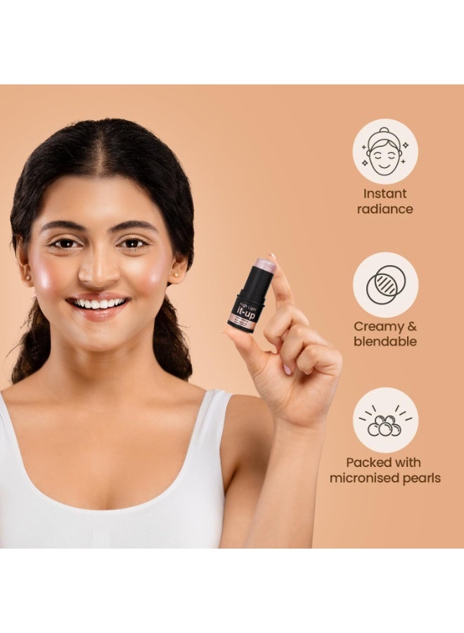 Swiss Beauty High Light It-Up Highlighter | With Vitamin E & Jojoba Complex | Instant Radiant Glow | Long-Lasting | Creamy & Blendable | Twist-Up Format | Shade- Golden Hour, 8g - Image 3