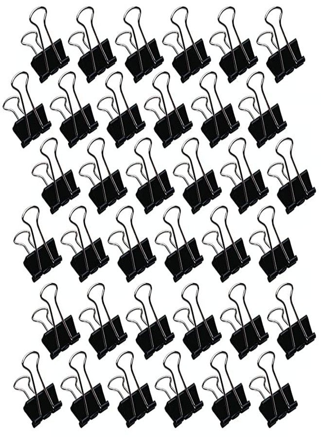 4MYL Binder Clips 25mm Black Set of 36 Metal Paper Clip Office Stationery Items Accessories - Image 1
