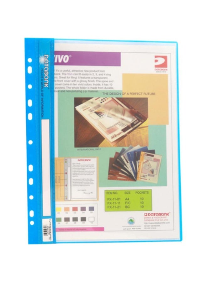 Data Bank Display Book 10 Pockets A4 Polypropylene Assorted Color Color and Design May Vary - Image 3