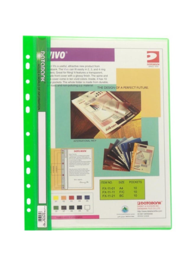 Data Bank Display Book 10 Pockets A4 Polypropylene Assorted Color Color and Design May Vary - Image 2