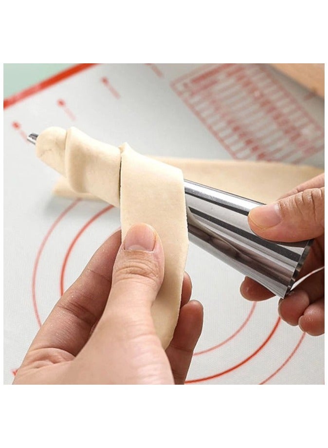 16 قطعة من قوالب قرن كريم على شكل مخروطي قائم، قالب مخروطي من الفولاذ المقاوم للصدأ للخبز - Image 3