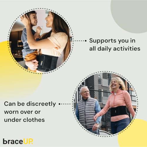 BraceUP Back Support Belt for Men and Women - Breathable Waist Lumbar Support Lower Back Brace for Sciatica, Herniated Disc, Scoliosis Lower Back Pain Relief, with Dual Adjustable Straps (XXL) - Image 4