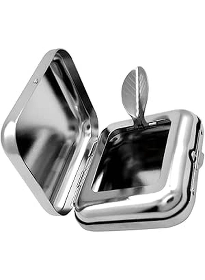 Stainless Steel Portable Ashtray With Windproof Lid For Outdoor Travel - Image 1
