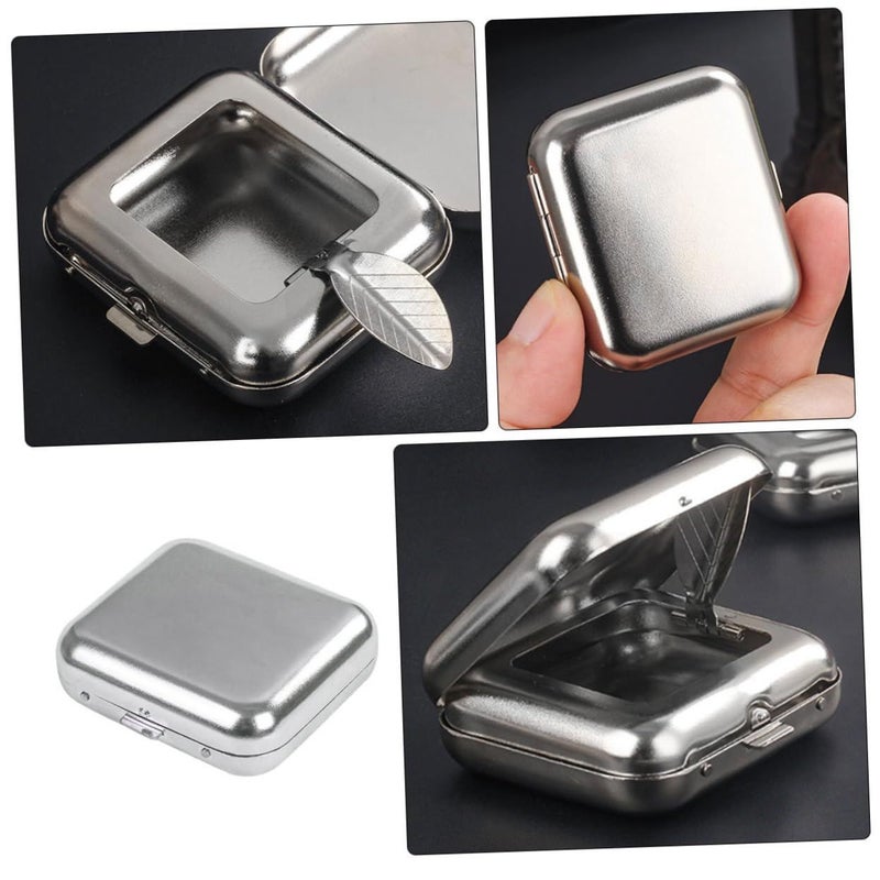 Stainless Steel Portable Ashtray With Windproof Lid For Outdoor Travel - Image 4