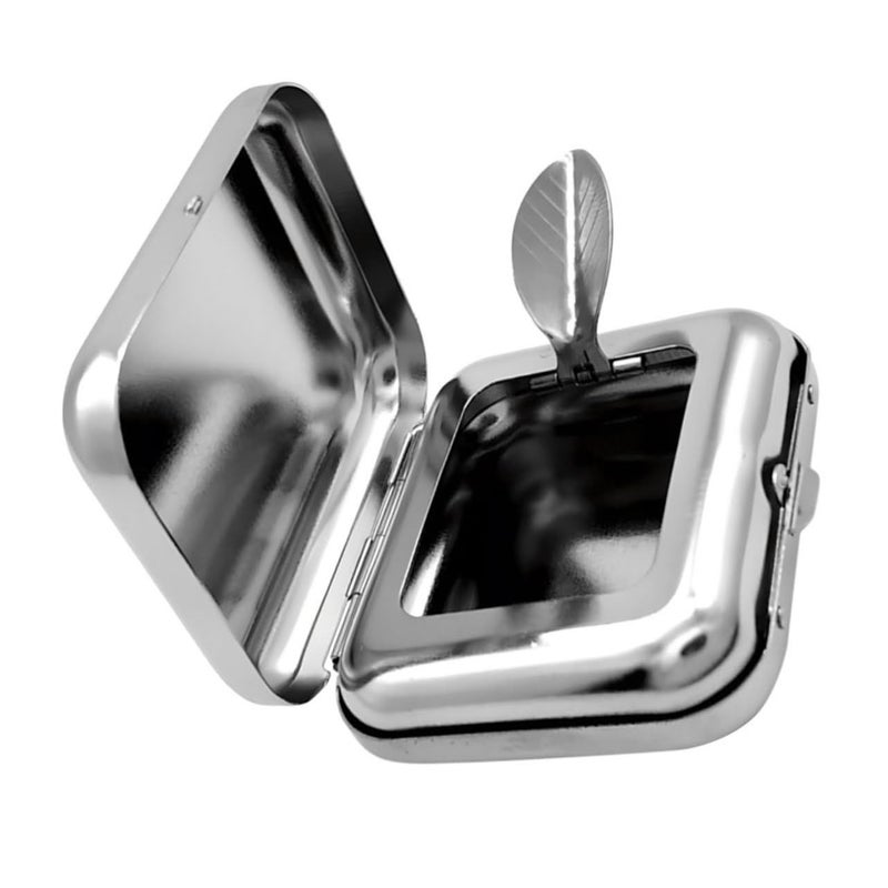 Stainless Steel Portable Ashtray With Windproof Lid For Outdoor Travel - Image 2