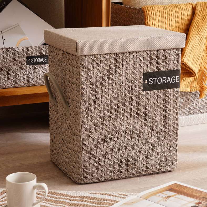 Pan Home Auster Storage Basket 35x26x45cm - Grey