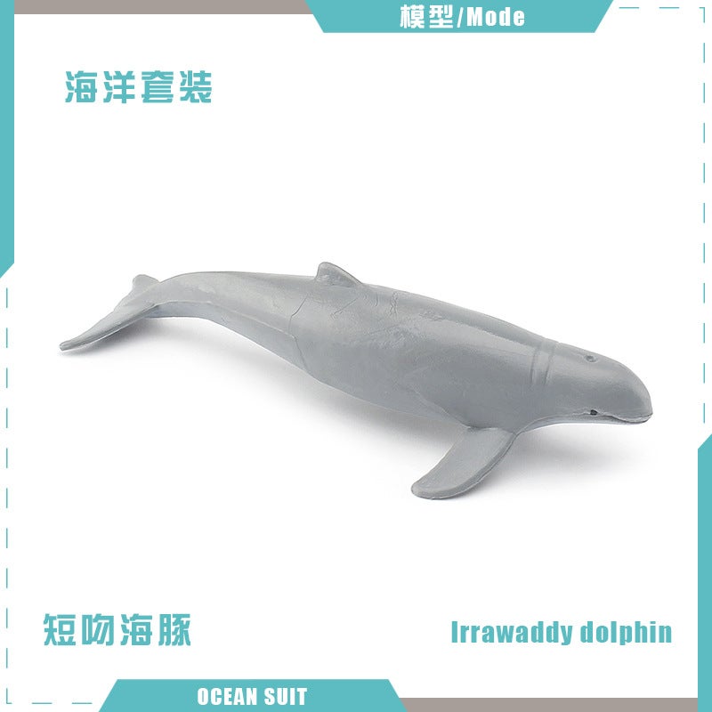 Miniature Ocean Animal Toy Models BL-5196 short kiss dolphin 13g 