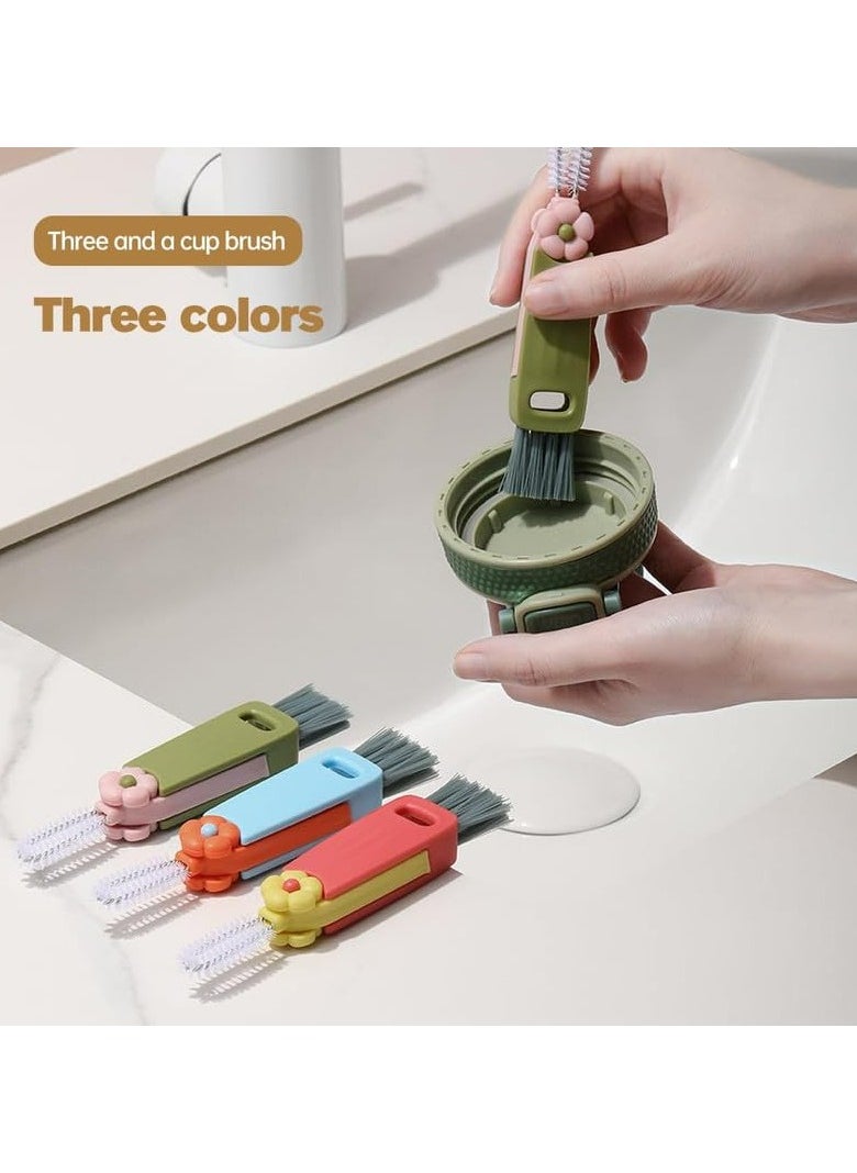 Dominy 3PCS Upgraded 3 in 1 Baby Bottle Brushes,Cup Lid Cleaning Brush, Multifunctional Lid Cleaner Brush, Portable Crevice Cleaning Brush Set for Baby Bottle Gap Tight Spaces  - Image 2