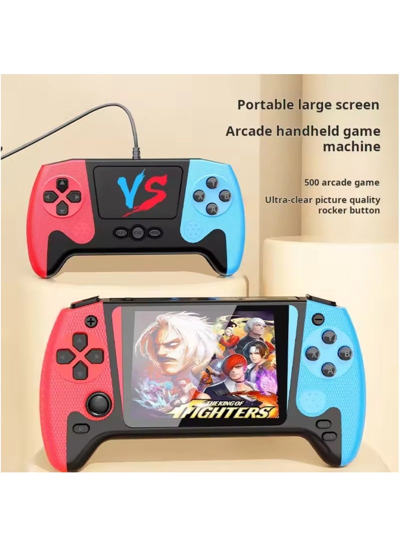 Ainawo Handheld Game Console Retro Portable Gaming System With 500 Built-in Classic Games, 3.5" LCD Screen, Rechargeable Battery, TV Output, And External Gamepad For 2-Player Fun, For Kids & Adults - Image 1