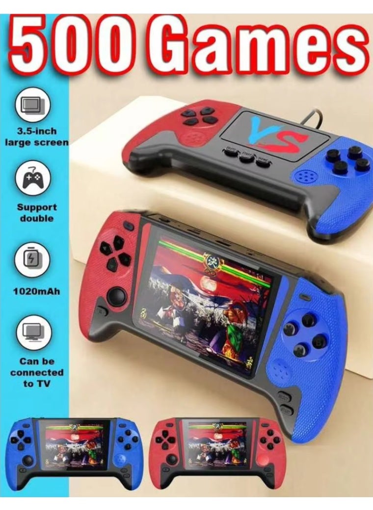 Ainawo Handheld Game Console Retro Portable Gaming System With 500 Built-in Classic Games, 3.5" LCD Screen, Rechargeable Battery, TV Output, And External Gamepad For 2-Player Fun, For Kids & Adults - Image 2