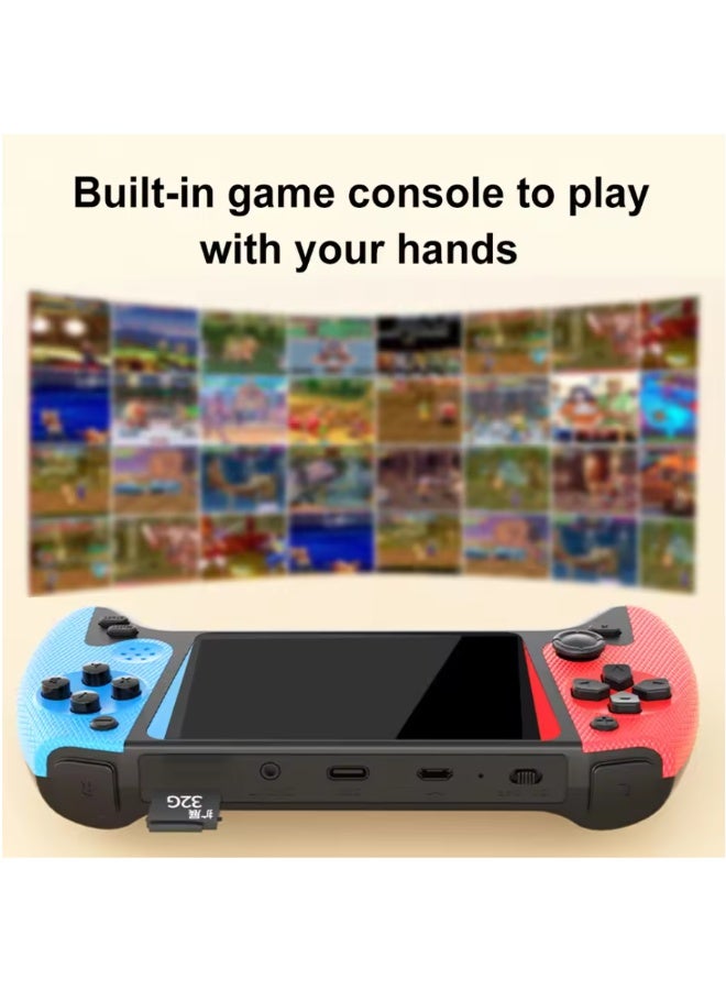 Ainawo Handheld Game Console Retro Portable Gaming System With 500 Built-in Classic Games, 3.5" LCD Screen, Rechargeable Battery, TV Output, And External Gamepad For 2-Player Fun, For Kids & Adults - Image 5