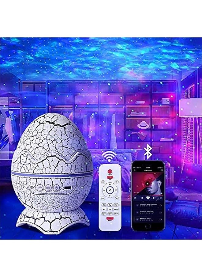 Generic Dinosaur Egg Galaxy Star Projector Starry Light with Wireless Music Player, Night Light with White Noise, Nebula,Timer & Remote Control Best Gift & Decoration for Children's and Adults' Bedroom  - Image 1