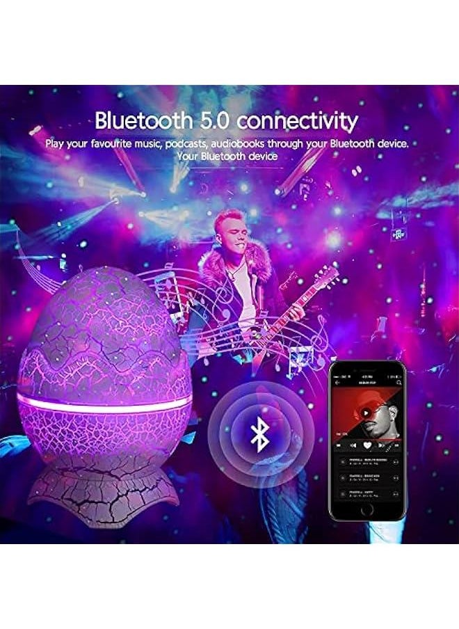 Generic Dinosaur Egg Galaxy Star Projector Starry Light with Wireless Music Player, Night Light with White Noise, Nebula,Timer & Remote Control Best Gift & Decoration for Children's and Adults' Bedroom  - Image 3