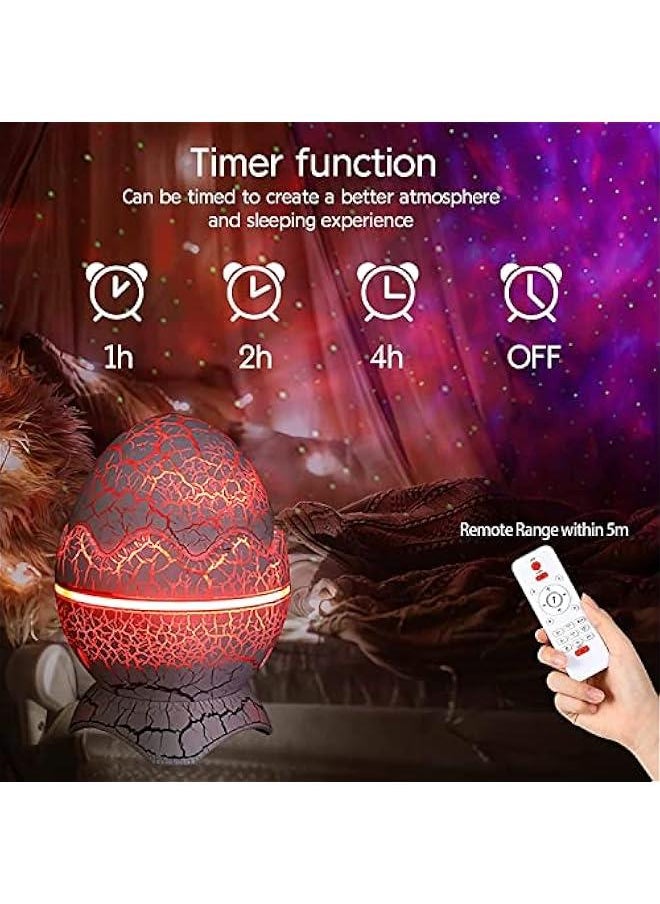 Generic Dinosaur Egg Galaxy Star Projector Starry Light with Wireless Music Player, Night Light with White Noise, Nebula,Timer & Remote Control Best Gift & Decoration for Children's and Adults' Bedroom  - Image 4