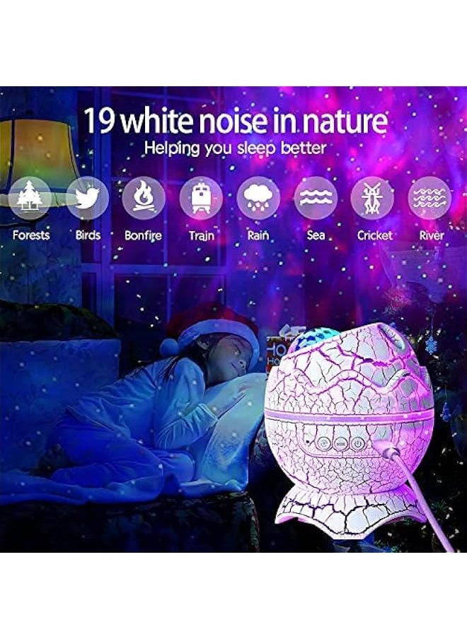 Generic Dinosaur Egg Galaxy Star Projector Starry Light with Wireless Music Player, Night Light with White Noise, Nebula,Timer & Remote Control Best Gift & Decoration for Children's and Adults' Bedroom  - Image 5