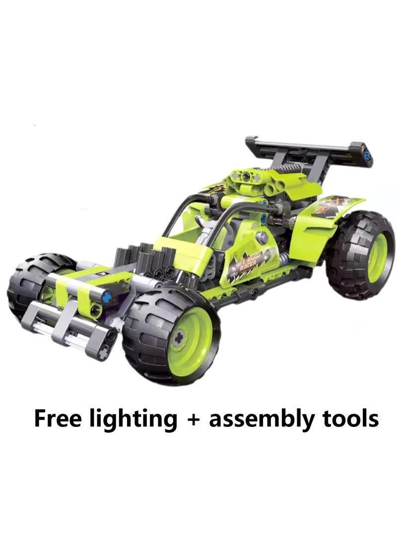 Educational Toys And Small Particle Assembly Building Blocks Car Model Assembly Toys(Green Off-road Assault Vehicle) - Image 2