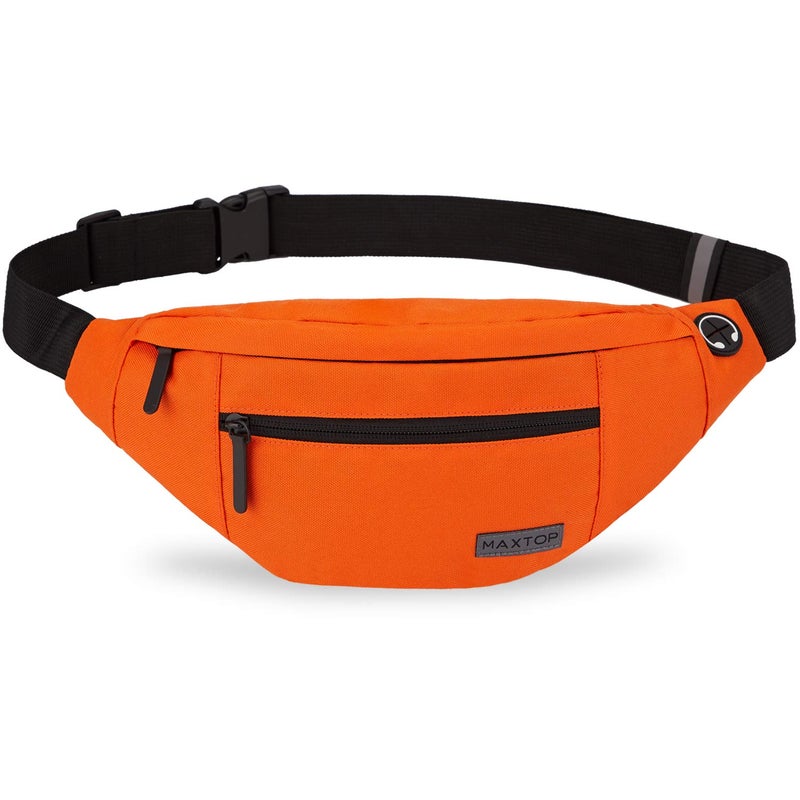 MAXTOP Large Crossbody Fanny Pack Belt Bag with 4-Zipper Pockets Gifts for Enjoy Sports Festival Workout Traveling Running Casual Hands-Free Wallets Waist Pack Phone Bag Carrying All Phones - Image 1