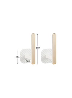 The Bros 2PCS Gold Curtain Holdbacks for Home, L Shaped Curtain Hooks for Office Self Adhesive Drapery Curtain Tiebacks  - Image 4