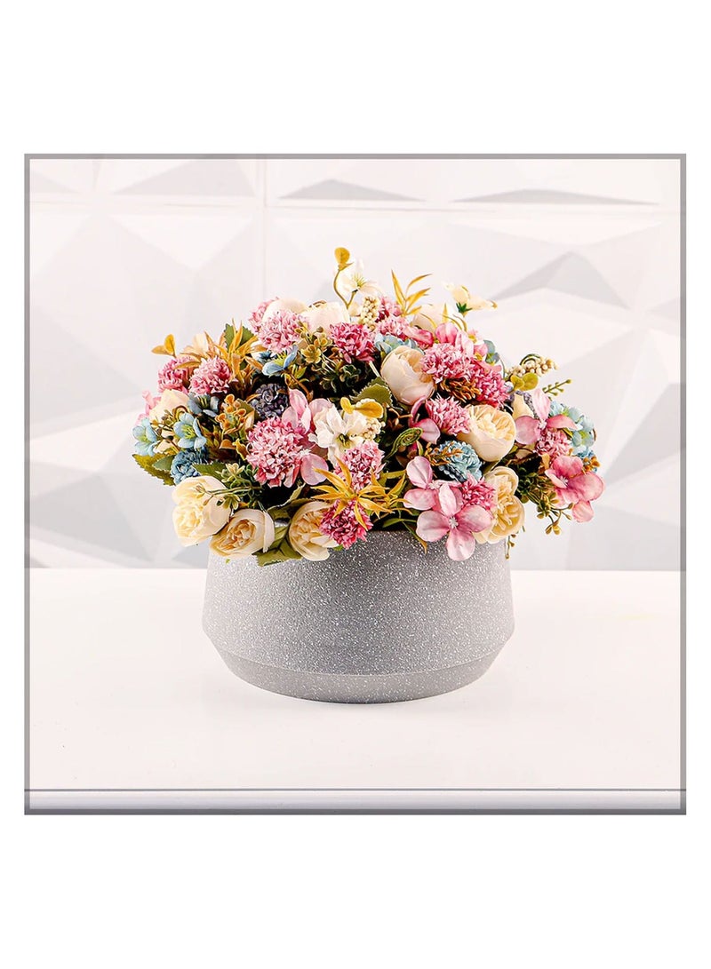 ىمارالد وعاء نباتات متين من إيمارالد للاستخدام الداخلي والخارجي، وعاء زهور للمنزل والحديقة والشرفة والفناء والمكتب، مثالي للنباتات العصارية والأعشاب والزهور والنباتات، وعاء زراعة زخرفي عصري، مادة بلاستيكية، تصميم  أبيض - Image 3