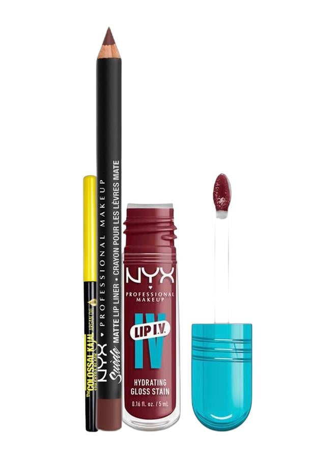 NYX PROFESSIONAL MAKEUP Beauty Enhancer Kit - Kajal, Gloss, Lip Liner - Image 1