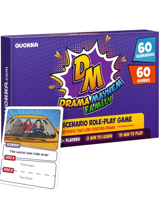 quokka لعبة كواركا للشخصيات للعائلة - لعبة تمثيل وتحسين للأطفال مع 120 سيناريو وبطاقات غريبة - ألعاب مسرح ممتعة لليلة تمثيل | حزمة دراما مهيمنة الأصلية - Image 1