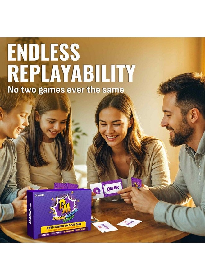quokka لعبة كواركا للشخصيات للعائلة - لعبة تمثيل وتحسين للأطفال مع 120 سيناريو وبطاقات غريبة - ألعاب مسرح ممتعة لليلة تمثيل | حزمة دراما مهيمنة الأصلية - Image 5