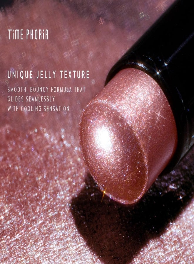 TIMEPHORIA Illumina Jelly Gel Eyeshadow Stick, 006 Topaz - Peach Coral Shimmer Sparkle Finish, Cream Texture With Cooling Feel, Long-Lasting Crease-Proof Smudgeproof Eye Shine, Easy Application - Image 4