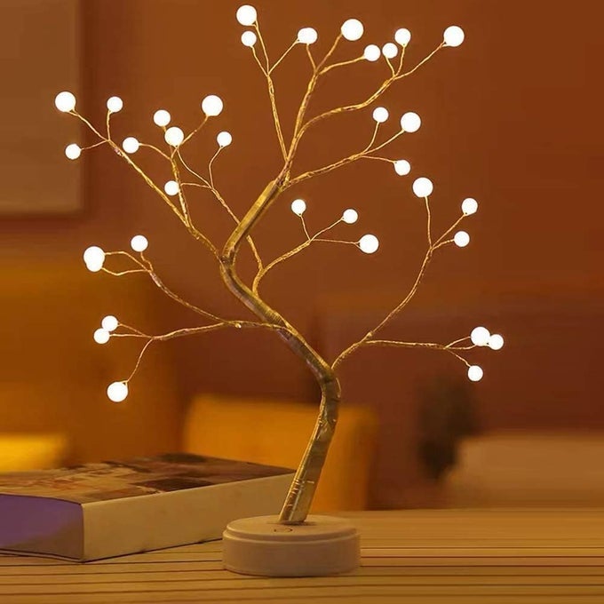 LED TREE TABLE LAMP USBBATTERY POWERED NOT INCLUDED UNIQUE BEDSIDE AMBIENCE LIGHT DECOR LAMP INDOOR DECOR NIGHT LIGHT FOR LIVING ROOM BEDROOM PARTY GIFTS