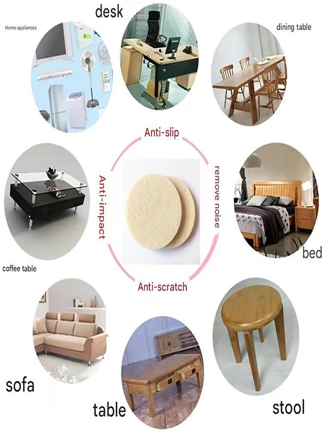 YUISI Chair Leg Floor Protector - 125 Pieces, Furniture Felt Pads | Noise-Reducing Buffer for Furniture Legs Table/Chair Leg Caps - Image 3